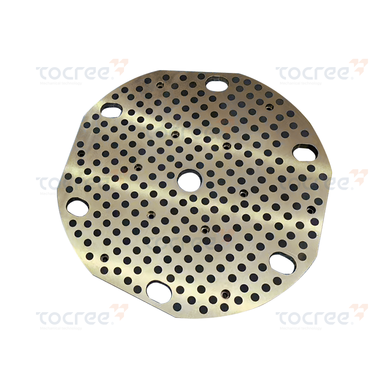 Placa lubricante de cobre con grafito incorporado
